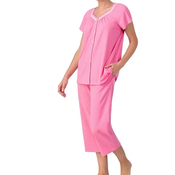Pink Button-Up Pajama Set - Picture 3 of 13